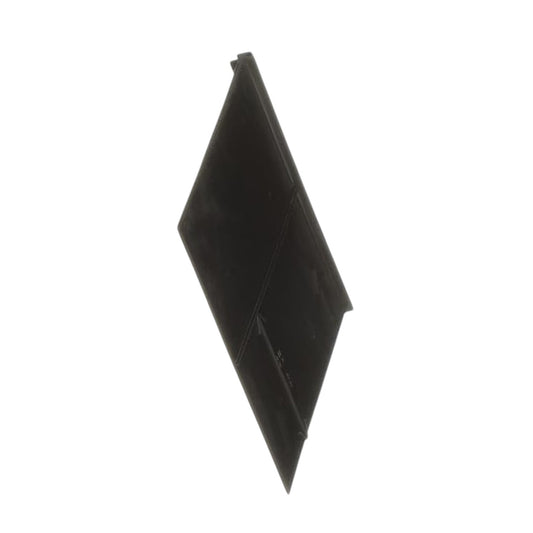A single black, diamond-shaped plastic or rubber component with folded edges, shown against a plain white background.