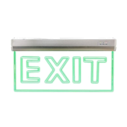 Light Master 1.5W LED Edge Lit Exit Sign Aluminum Acrylic 3 Hours Backup 220V LM-301 - Electx Electrical Supply