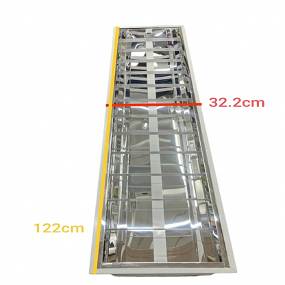 Light Master 12x 48" LED Fixture for 1x20W 1x16W 1x18 Single Ended Recessed Type Fixture with Aluminum Reflector