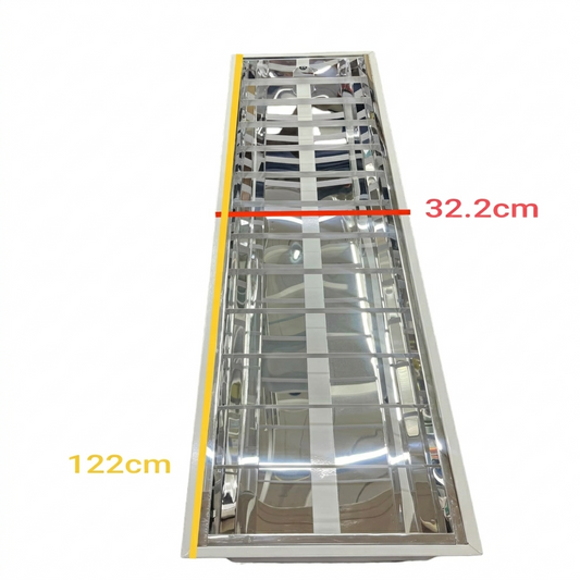 Light Master 12x 48" LED Fixture for 1x20W 1x16W 1x18 Single Ended Recessed Type Fixture with Aluminum Reflector