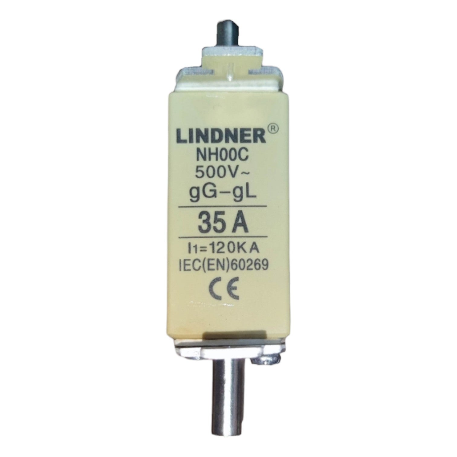 Lindner electrical component with specifications on a white background