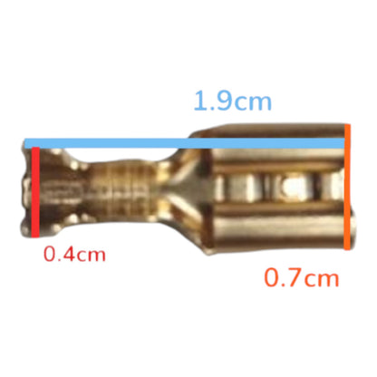 8mm Spade Terminal Connector, Male and Female, for Electrical Wiring