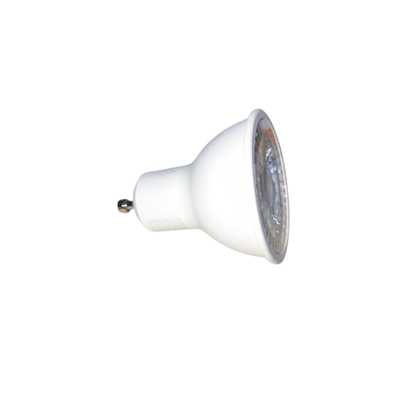 White light bulb on a white background