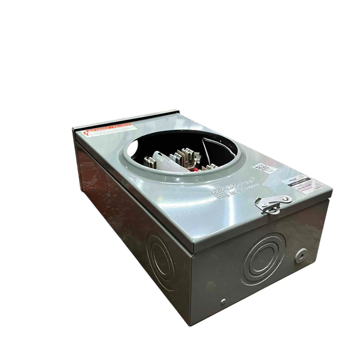 Cirtech KWH Meter Base 8 Jaws 1 1/2 Inch Hub Rectangular Meter Base Max 200A