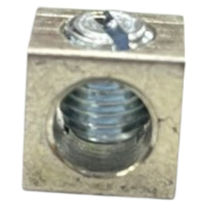 Metal nut on a white background