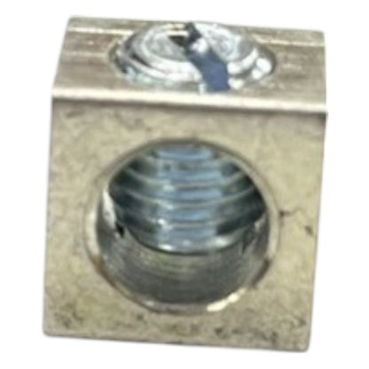 Metal nut on a white background