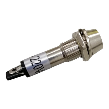 Metal Pilot Light 220V, Indicator Light Thread Diameter 7.6mm Red