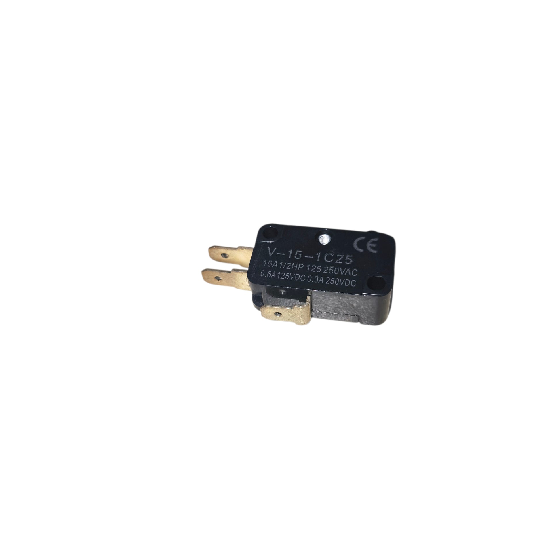 Electrical relay component on a white background
