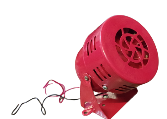 Red Mini Siren 12V DC alarm system accessory with mounting bracket and wiring from China