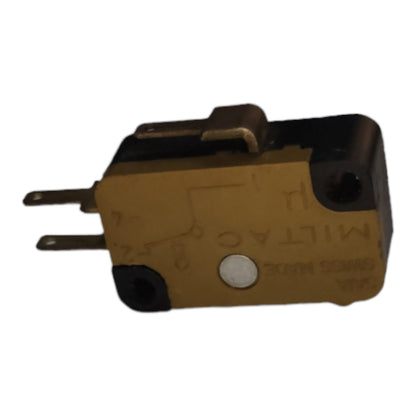 Brown toggle switch with visible branding on a white background