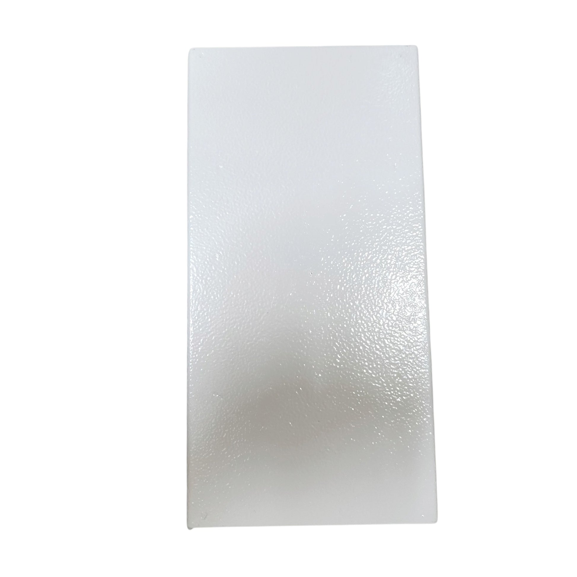 A rectangular translucent white plastic sheet with a textured surface, shown against a plain white background.