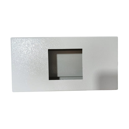 A square white textured panel with a rectangular cutout in the center, shown on a plain white background.