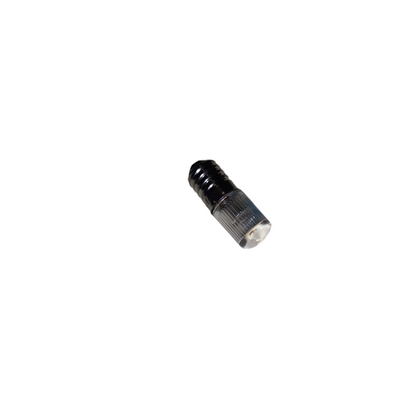 Small cylindrical metal compon ent on a white background Neon Bulb E10 for Indicator Available in Red and Green Voltage 220V, 110V and 440V Electx Electrical SUpply