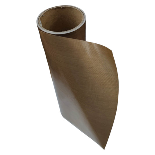 Brown paper roll on a white background