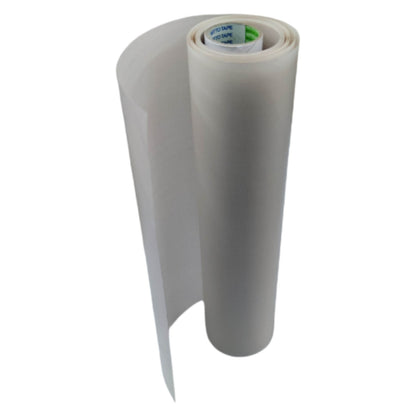 Roll of white paper on a white background