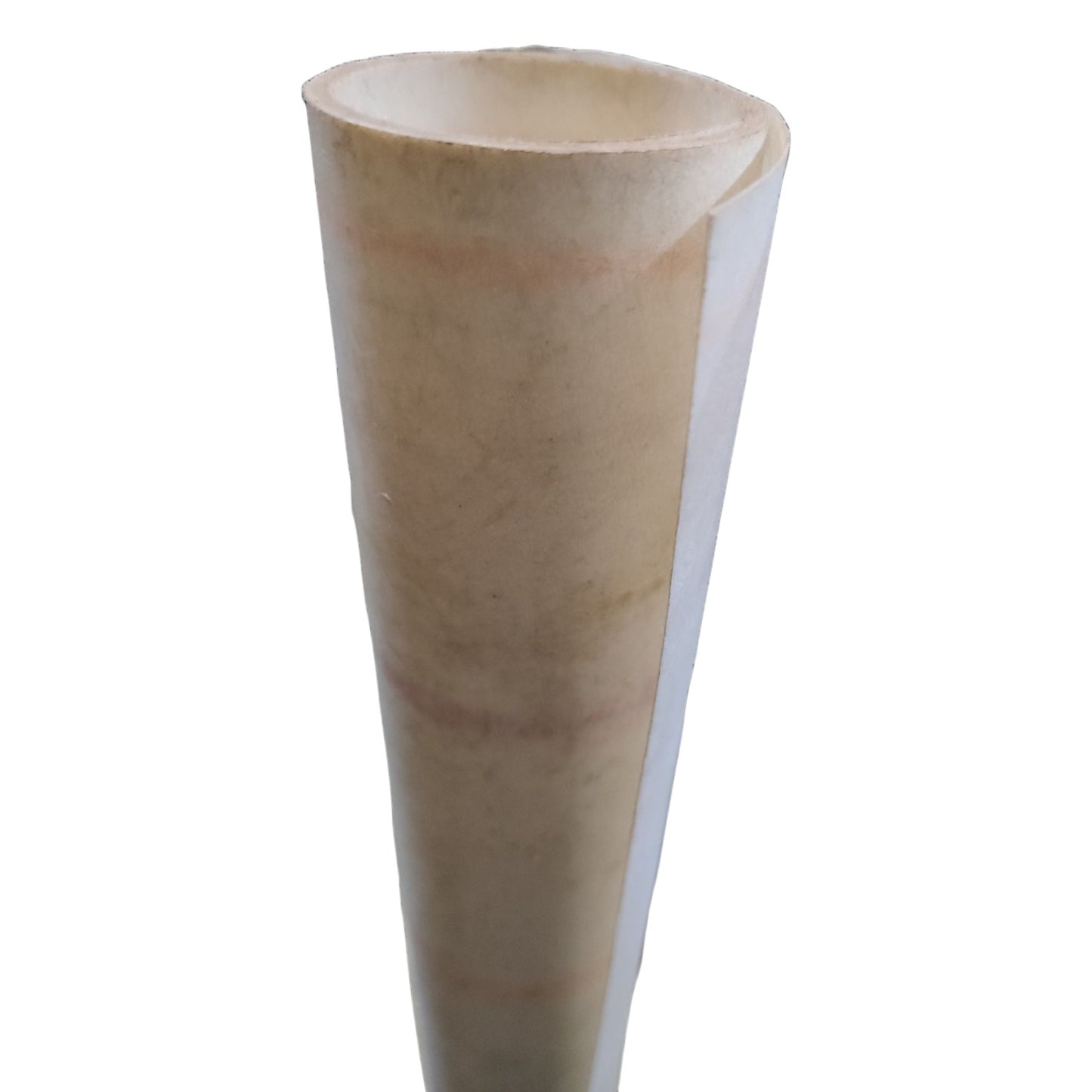 Beige stone vase on a white background