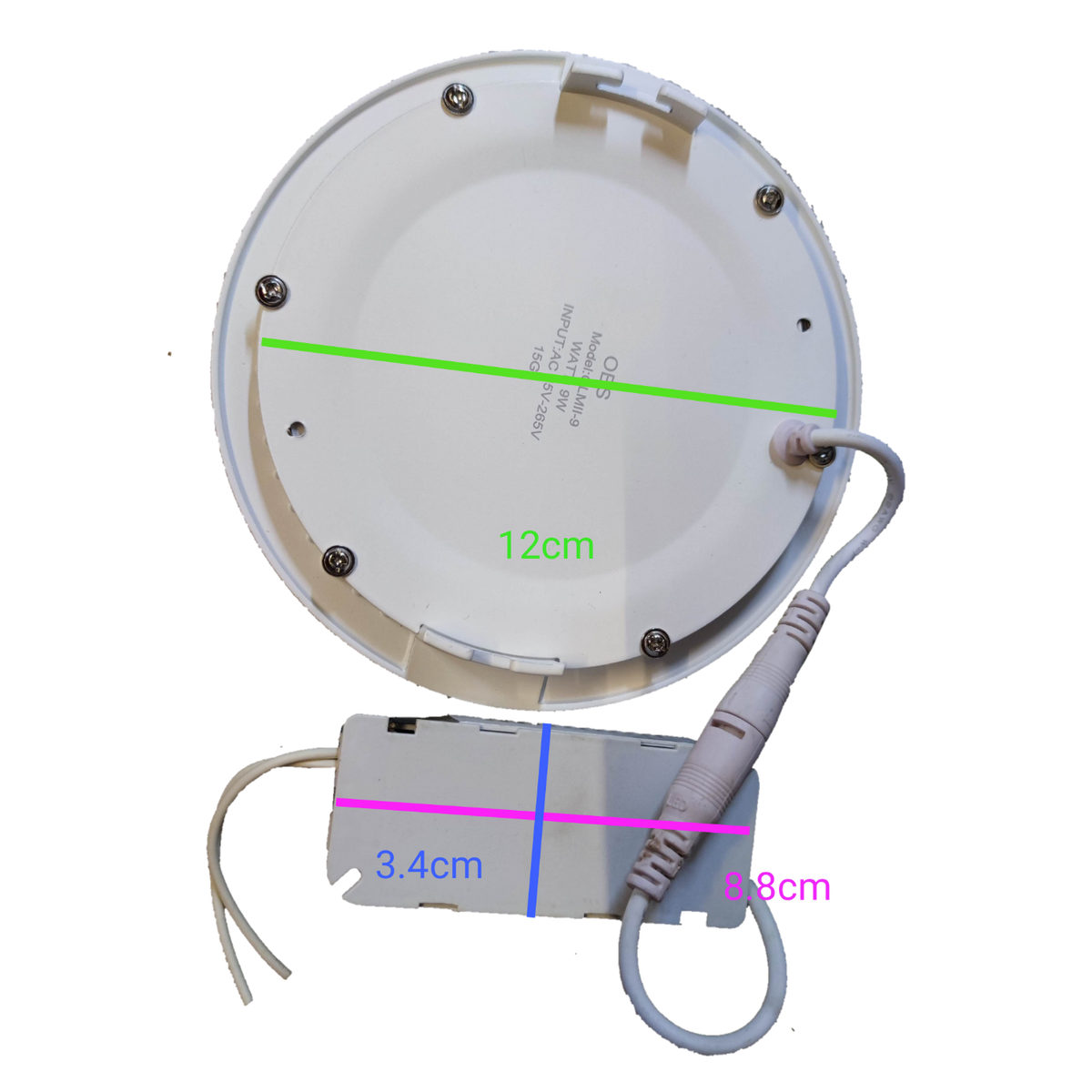 OES 9W LED downlight slim daylight 6500K 220V with compact design and easy wiring for modern spaces