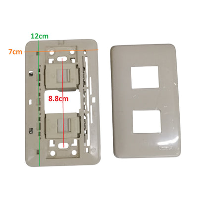 Omni 2 Gang Computer Modular Outlet , Data Outlet , Lan Outlet Classic Series WEP-102+ (WEC-303x2)