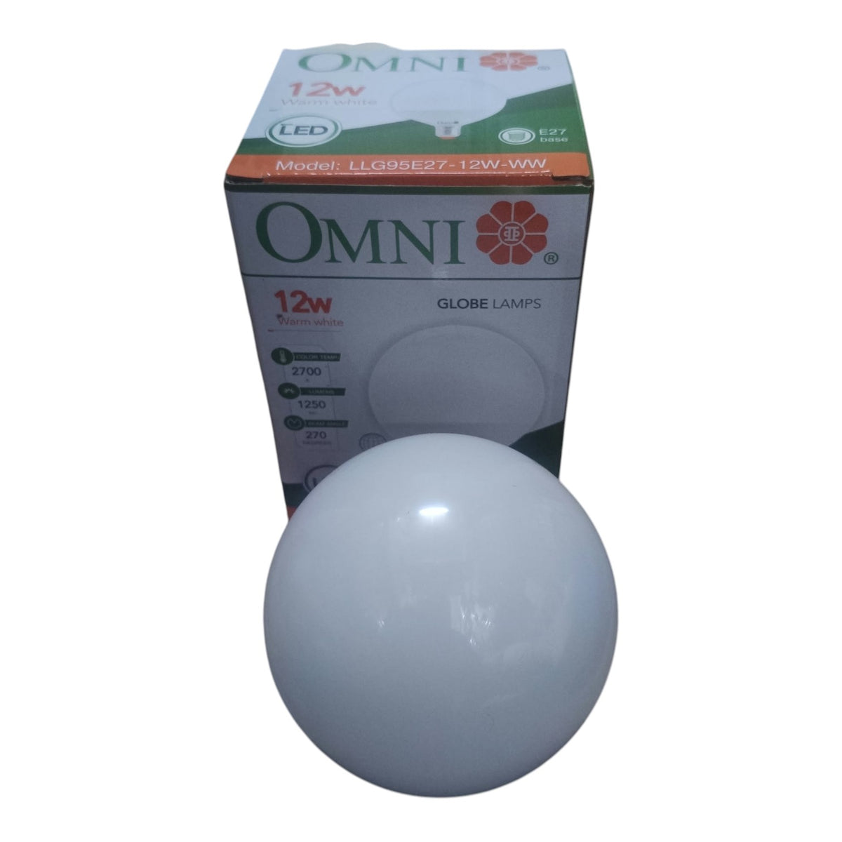 Omni 12W LED Globe Bulb E27 220V 6500k Daylight or 2700k Warm White LLG95E27-12W I Electx Electrical Supply