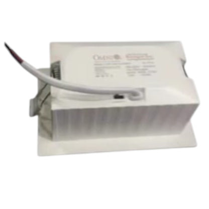 A white rectangular electronic component or transformer with a single attached cable, photographed on a plain white background.