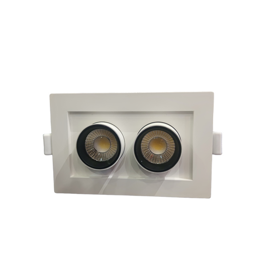 Double spotlight fixture on a white background