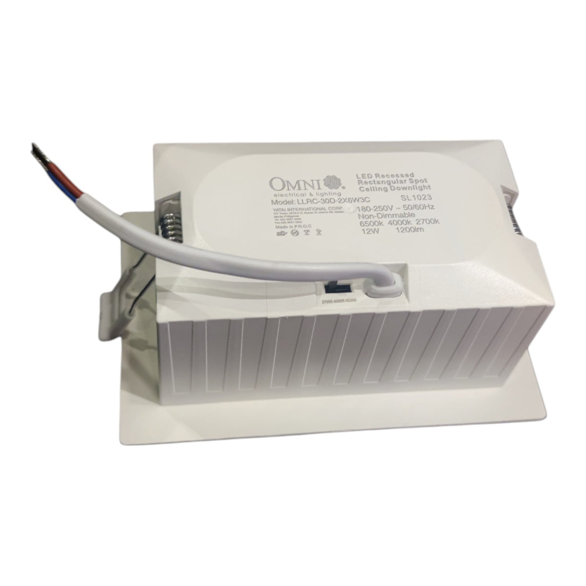 Omni 12W LED Spot Ceiling Downlight Tri- Color 220V LLRC-30D-2X6W3C Electx Electrical Supply