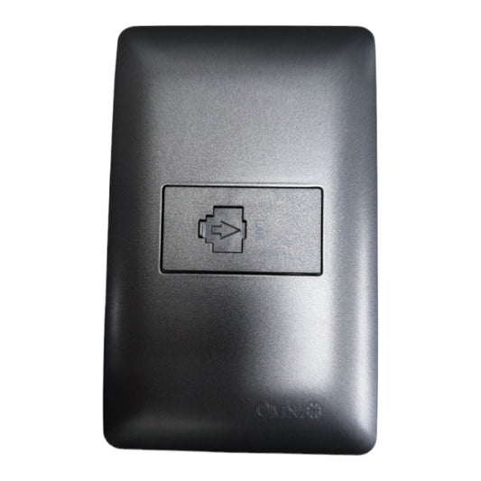 A black rectangular electronic device with rounded corners, featuring a recessed square panel in the center with a small symbol and a faint 'Cineon' logo near the bottom, shown on a plain white background.