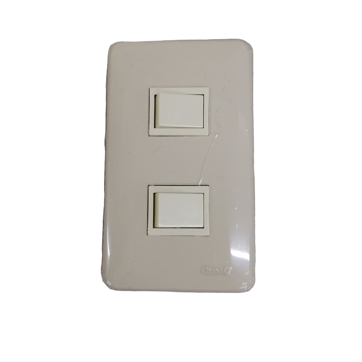 Omni 2 Gang 3 Way Switch 16A 250V with Plate Cover WEP-101+(WES-223x2)