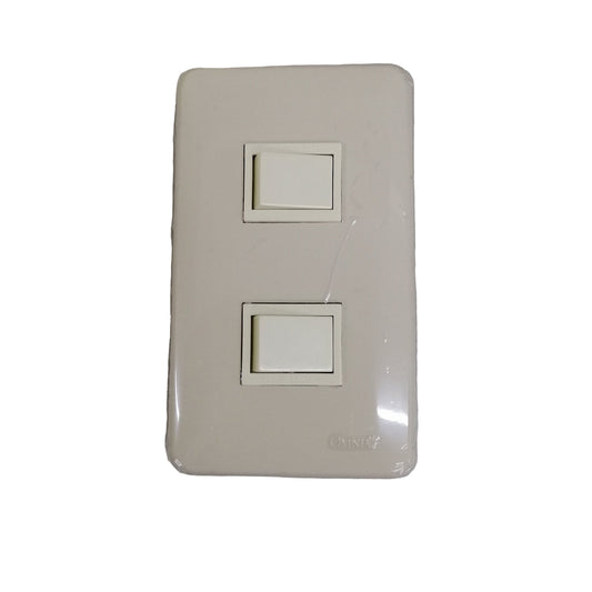 Omni 2 Gang 3 Way Switch 16A 250V with Plate Cover WEP-101+(WES-223x2)