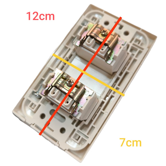 Omni 2 Gang Cable TV Outlet with Plate WWP-112+(WWV-301x2)
