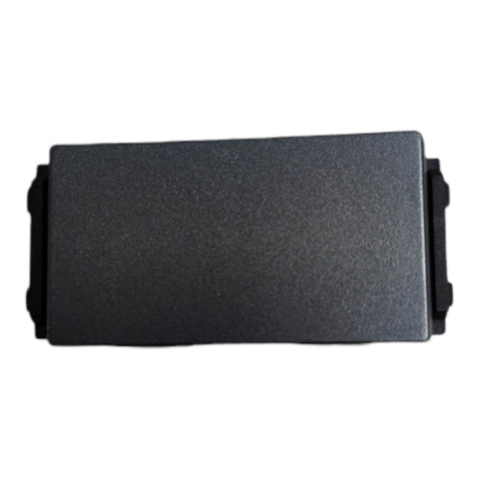 A black textured rectangular panel or cover with small side tabs, shown against a plain white background.