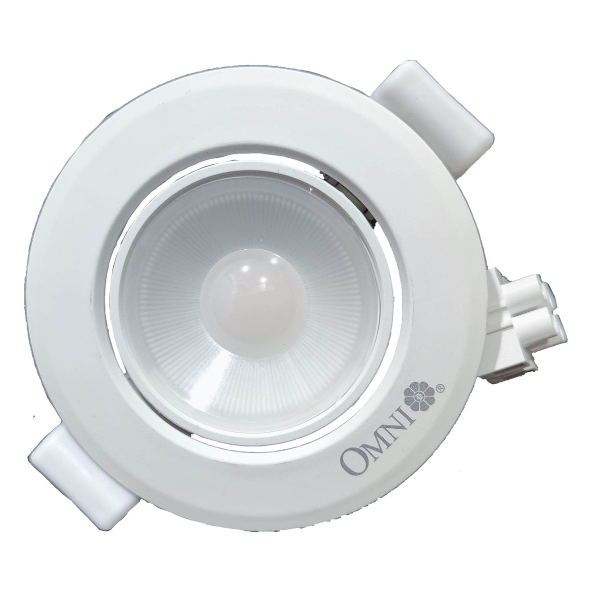 White Omni light fixture on a white background