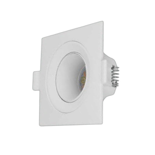 A modern four-light vanity wall sconce with cylindrical adjustable heads on a slim rectangular base, shown in white against a plain white background.