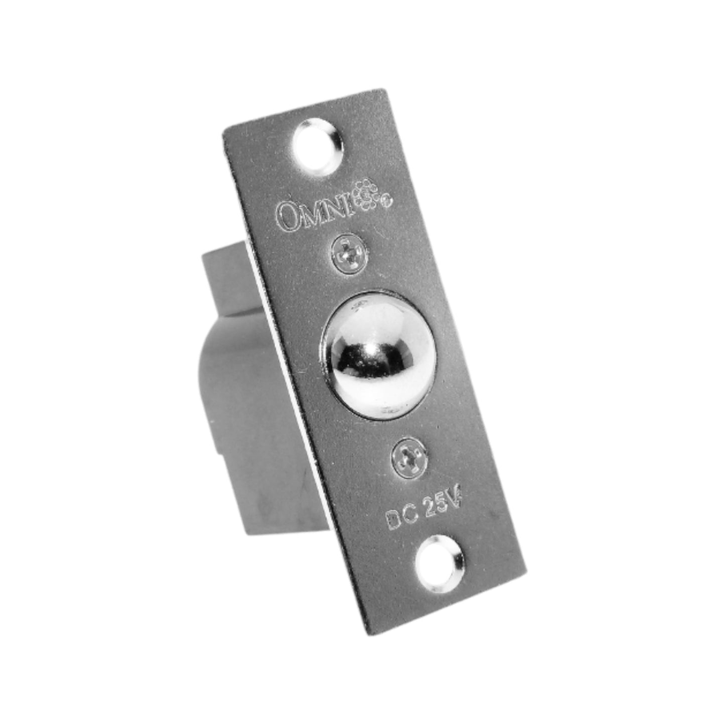 Metallic switch or relay component with Omron branding on a white background