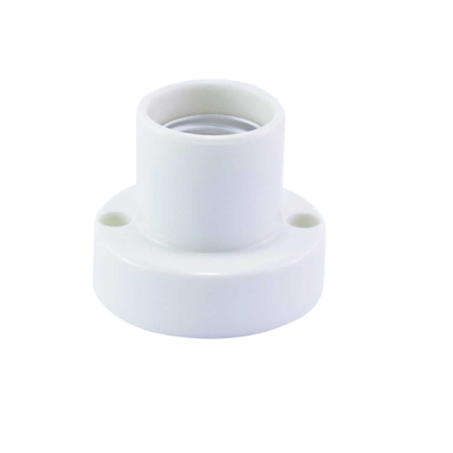 White ceramic vase on a white background