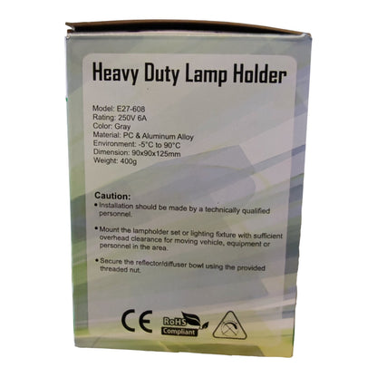 Omni E27 Lamp Holder 6A 1500W 250V Heavy Duty Outdoor Light Socket E27-608 Electx Electrical Supply