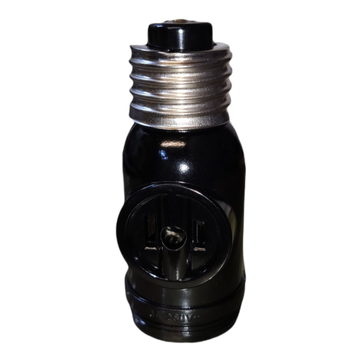 Omni Keyless Current Tap Socket E27 3A 250V with 2 Flat Pin Outlet E27-702 Electx Electrical Supply