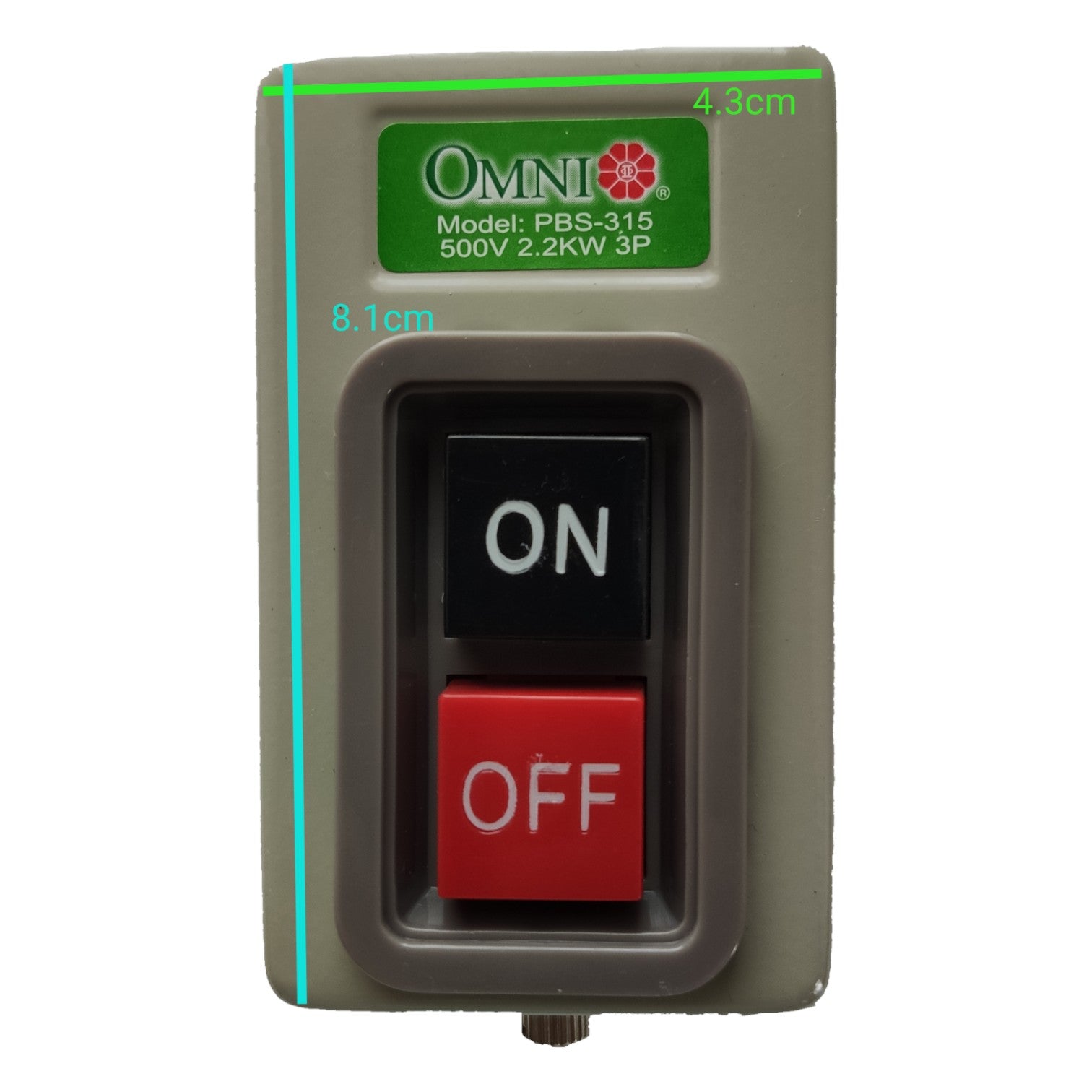 Omni Push Button Switch 15A 250V 3 Pole 2.2KW PBS-315 Electx Electrical Supply