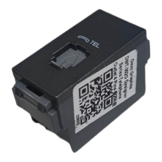 Omni Telephone Outlet Device Designer Series Graphite DWT-302G