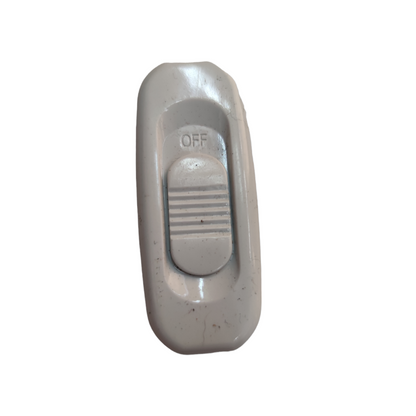 Omni Through Cord Switch 3A 250V white rectangular power switch in off position