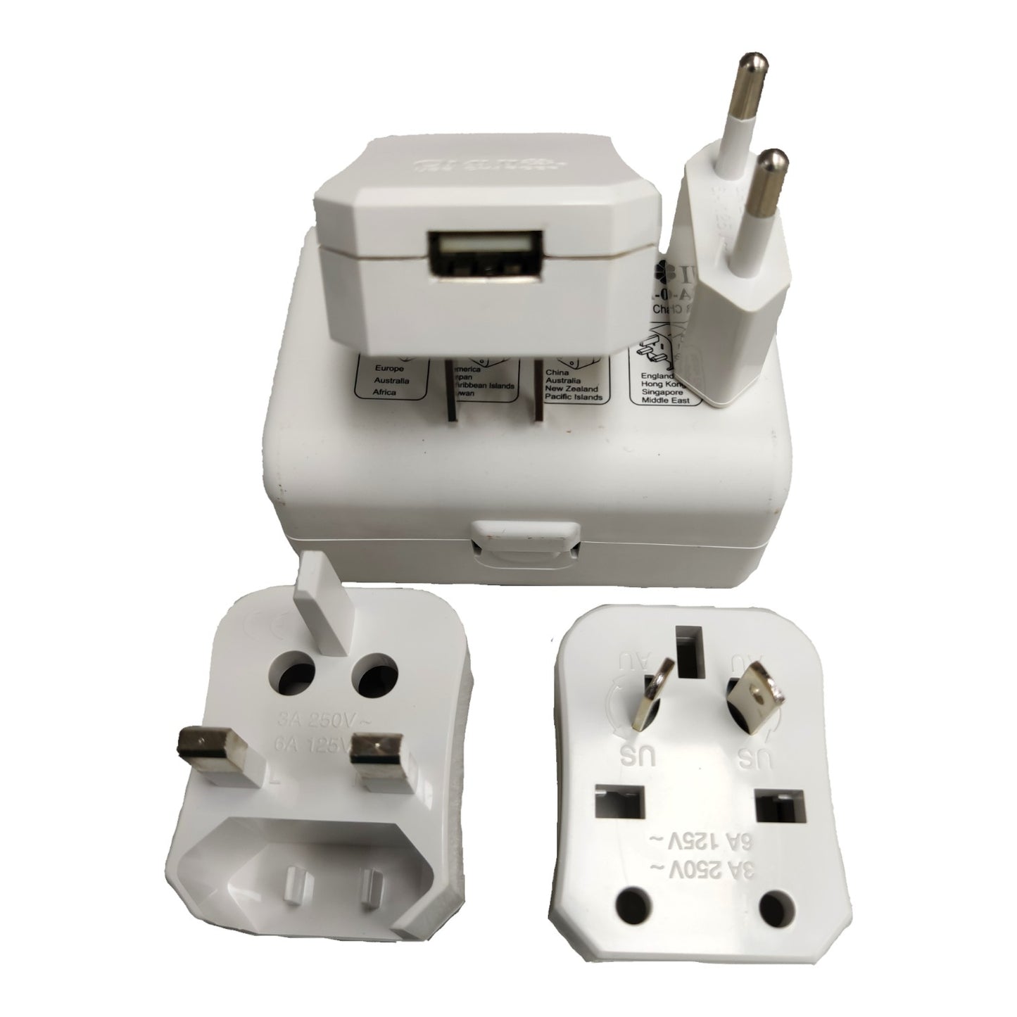 Omni Universal Travel Adapter with USB Charger WUA-005-PK 4 Electx Electrical Supply