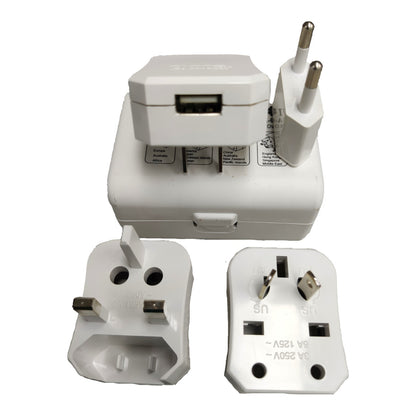 Omni Universal Travel Adapter with USB Charger WUA-005-PK 4 Electx Electrical Supply
