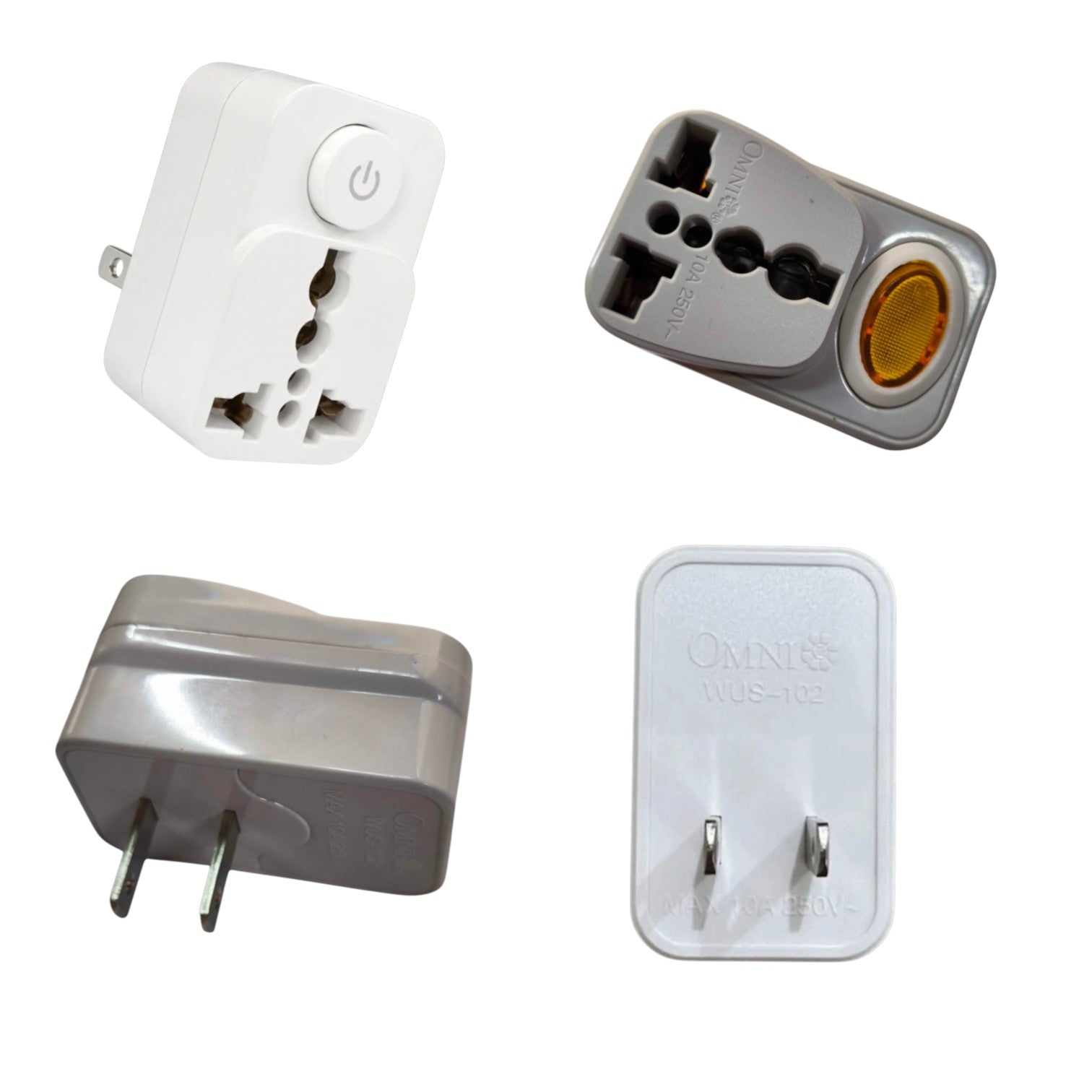 Omni Universal Travel Adaptor with Switch 10A 250V WUS-102
