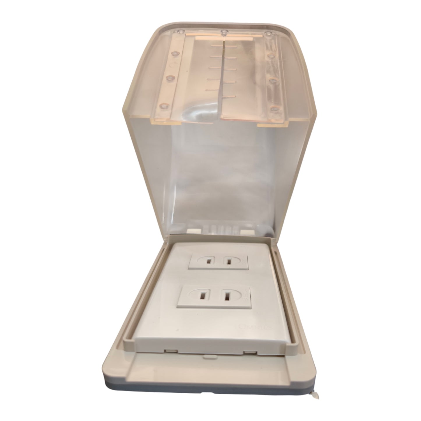 Omni Weatherproof 2 Gang Flat Pin 15A 250V with Plate WPP-605+WWP-112+(WWR-200x2)