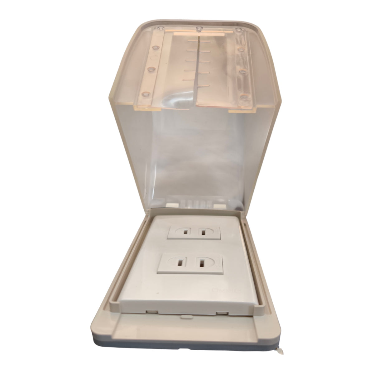 Omni Weatherproof 2 Gang Flat Pin 15A 250V with Plate WPP-605+WWP-112+(WWR-200x2)
