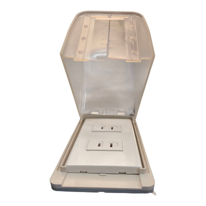 Omni Weatherproof 2 Gang Flat Pin 15A 250V with Plate WPP-605+WWP-112+(WWR-200x2)