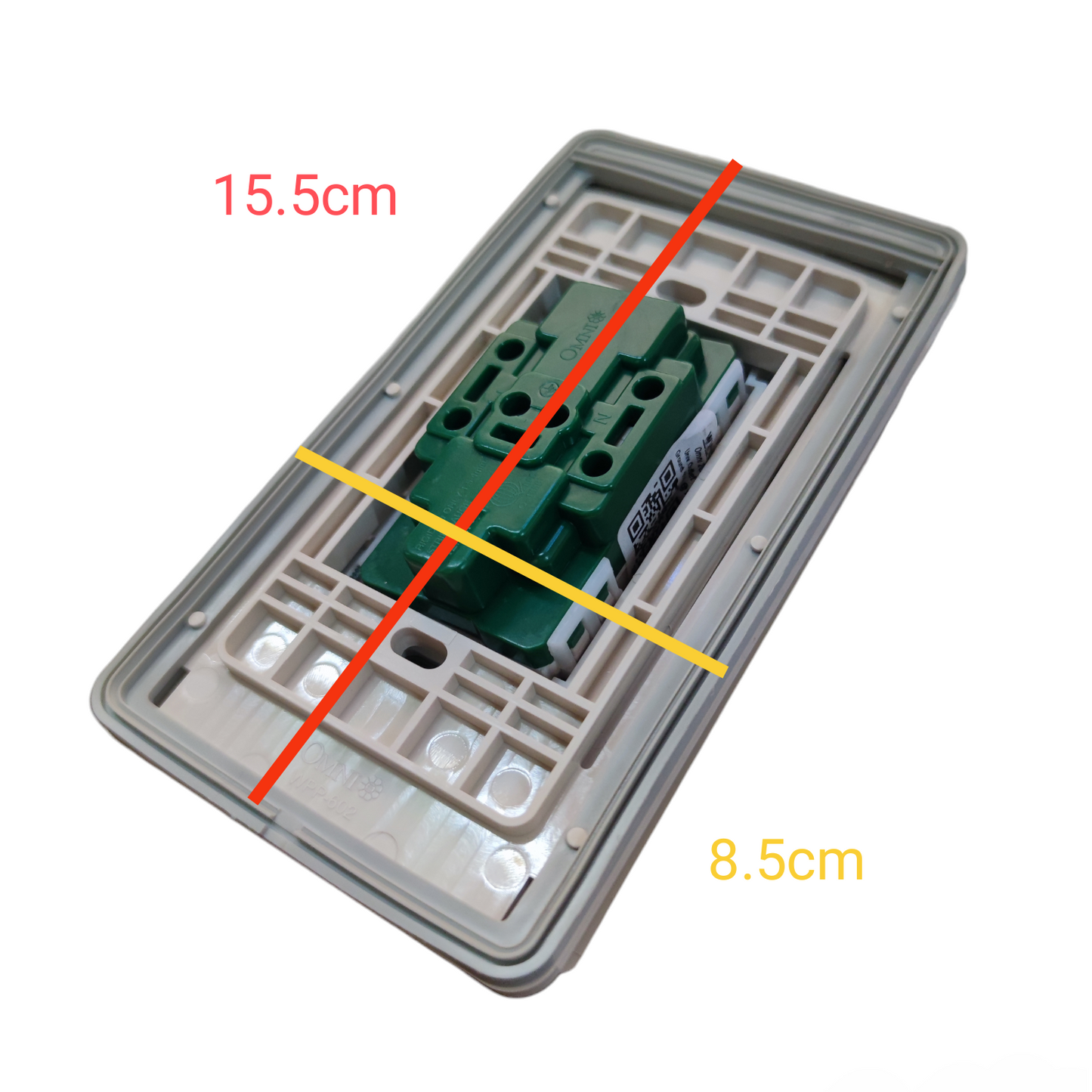 Omni Weatherproof Duplex Universal Outlet 16A 220V with Stainless Plate Cover WPP-602+WWP-113S+WWG-402 Electx 5