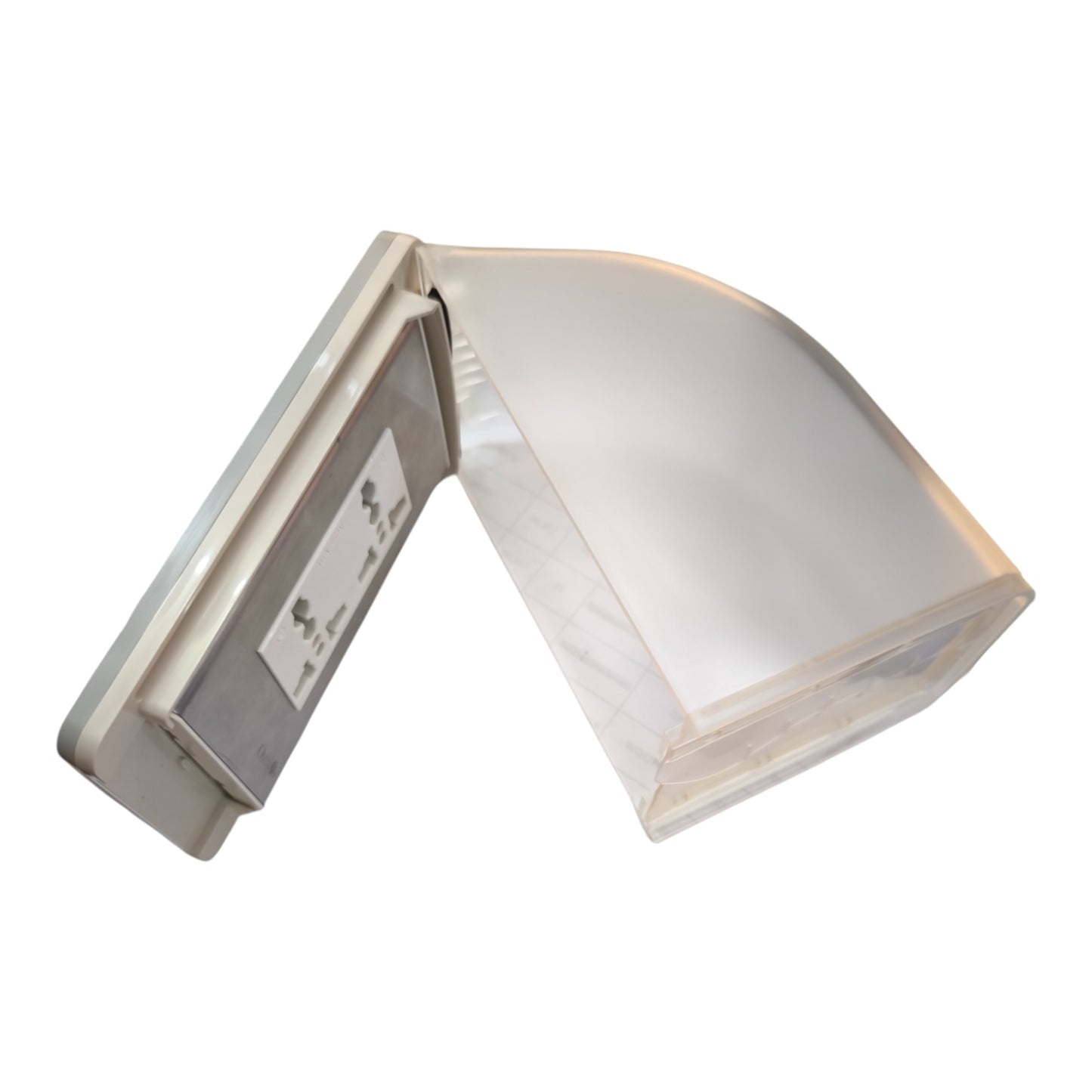 A translucent white plastic light diffuser or cover with a rectangular mounting base, shown on a plain white background.