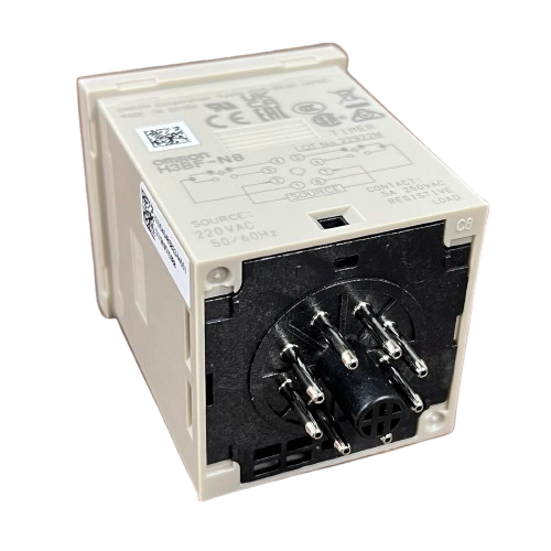 Omron Timer Relay 1.2 Seconds to 300 Hours 8 Pins 220V AC H3BF-N8