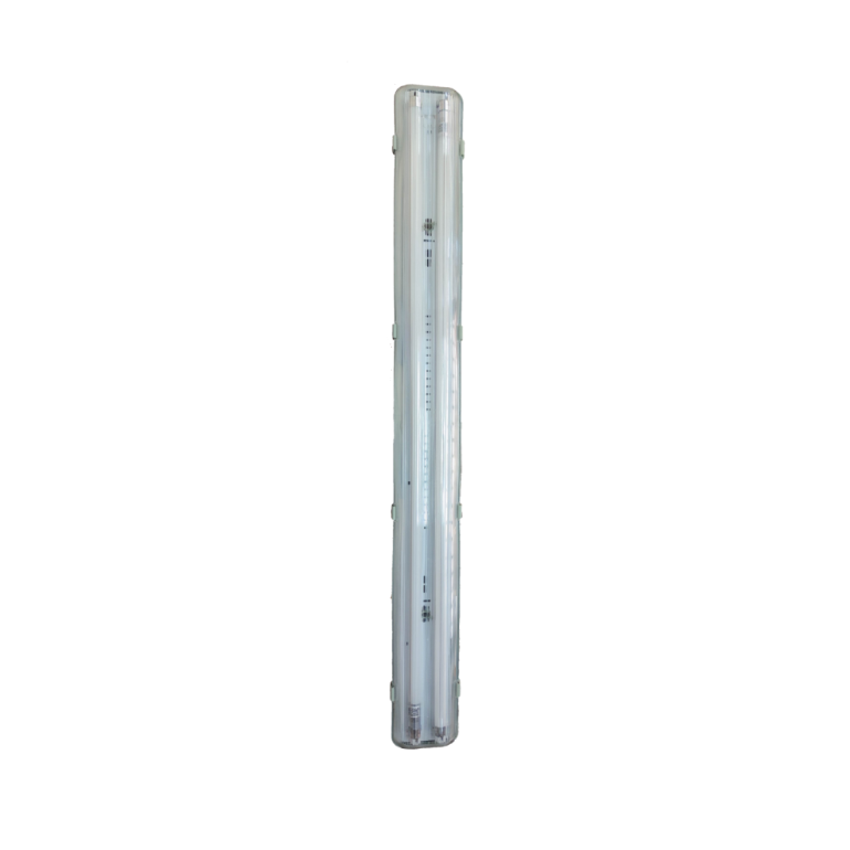 Opple weatherproof LED fixture 2x18W designed for outdoor lighting with durable, transparent casing